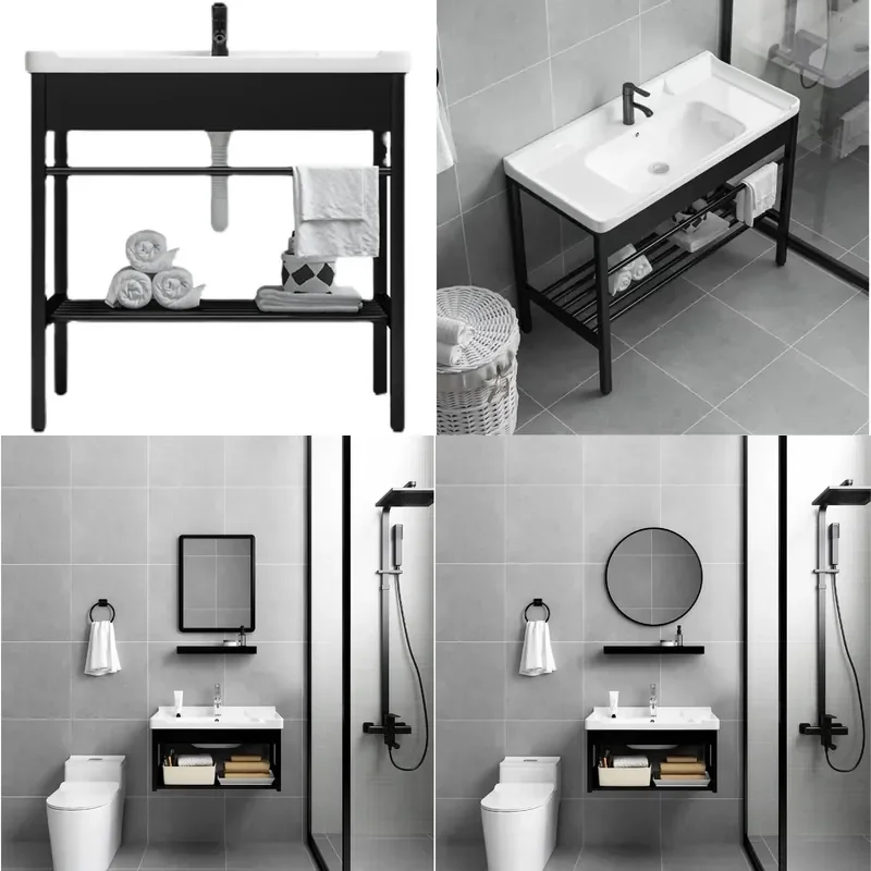 Small Ceramic Wash Basin Simple Bathroom Sink for Balcony Toilet Compact Household Lavatory