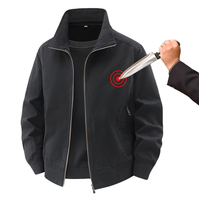 

Men Safety Stab Slash Resistant Casual Jacket Self-defense Self-protection Hidden Security Personnel Protective Clothing 3 Color
