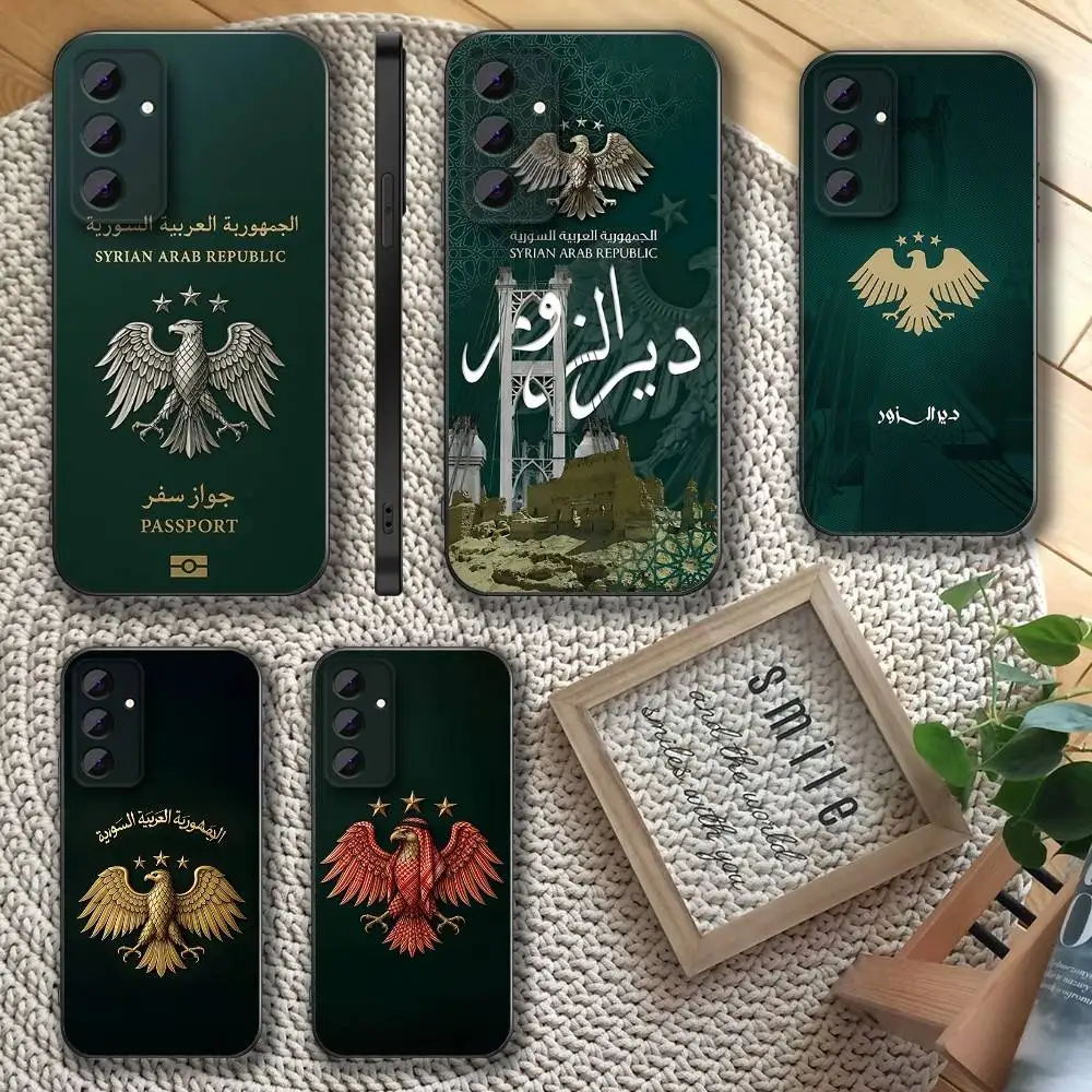 

S-Syrian A-Arab Republic Logo Phone Case For Samsung S 25,24,23,22,30,21,10,9,Ultra,Plus,Lite,FE,4,5 G Soft Black Case