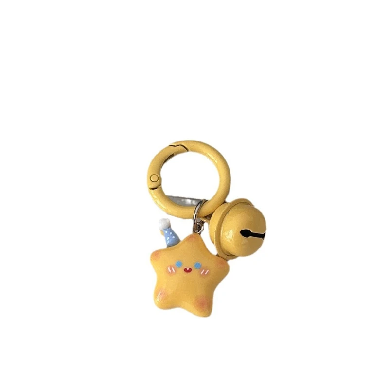Mini Cute Star Bell Keychain, Stylish Small and Exquisite Pendant Key Ring, As A Gift Accessory for Couples and Best Friends