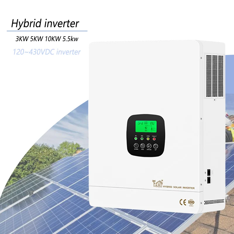 All In One Hybrid Inverter 4KW Single Phase 220V AC Off-Grid 24V Built 80A/100A MPPT Solar Charger Controller Fit for Home