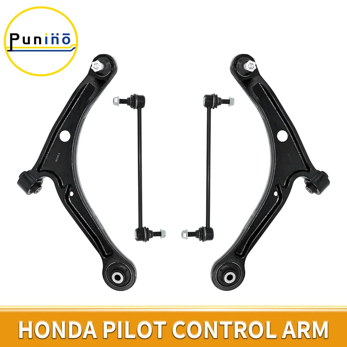 Punino 4pcs Suspension Kit Control Arms Ball Joints Sway Bar End Links Set for Honda Pilot Acura MDX 2001 2002 2003 2004 2005