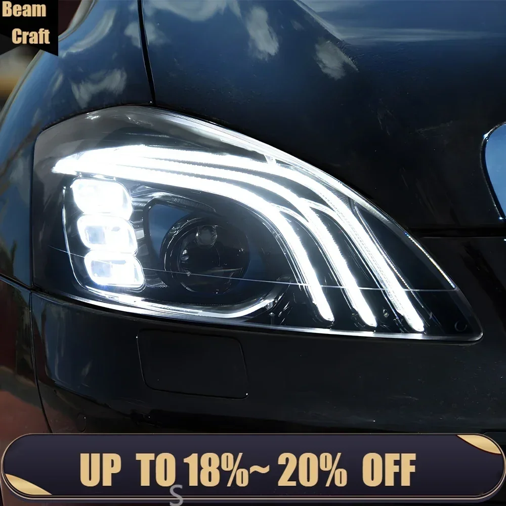 

Upgraded Car Front Lamps for Benz S-Class W221 2006-2013 Auto Headlights Assembly Maybach Style Led Projector Lens Accessories