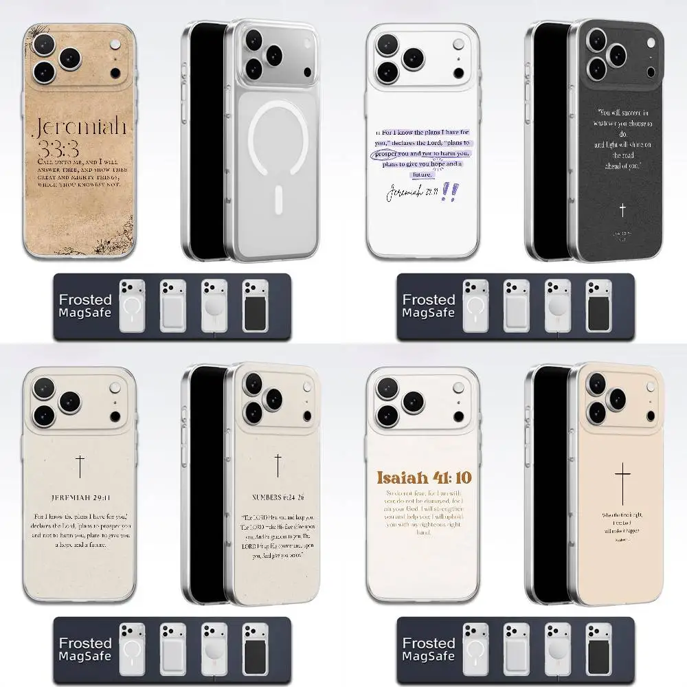

God Jesus Bible Verse Isaiah Phone Case For iPhone 17,16,15,14,13,12,11,Pro,Max,Plus,E,Air,Mini Magsafe Frosted Transparent