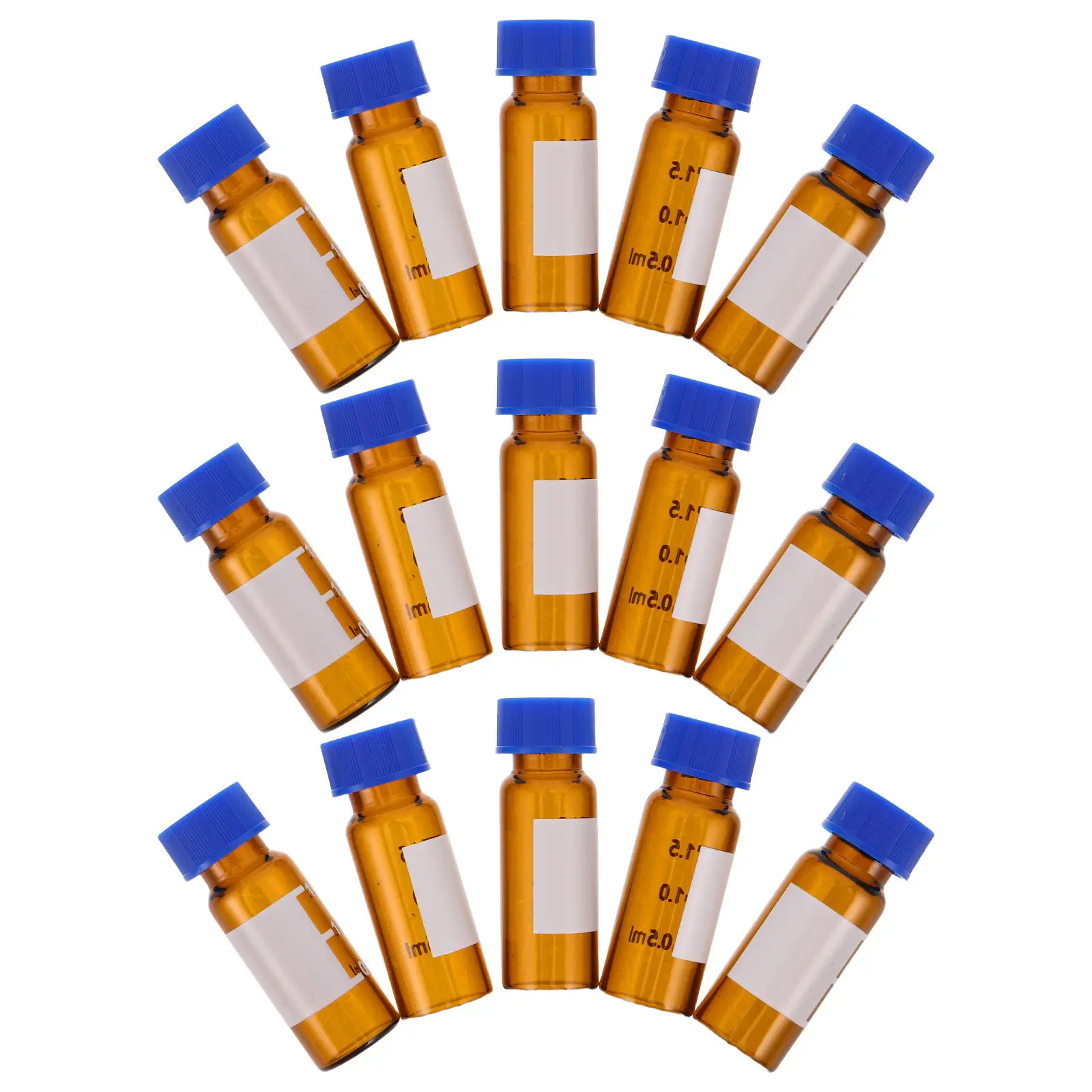 100Pcs Leak Proof Autosampler Vials Chromatography Sampling Glass Bottles Laboratory Use 1.5ml 2Ml Light Brown view 2
