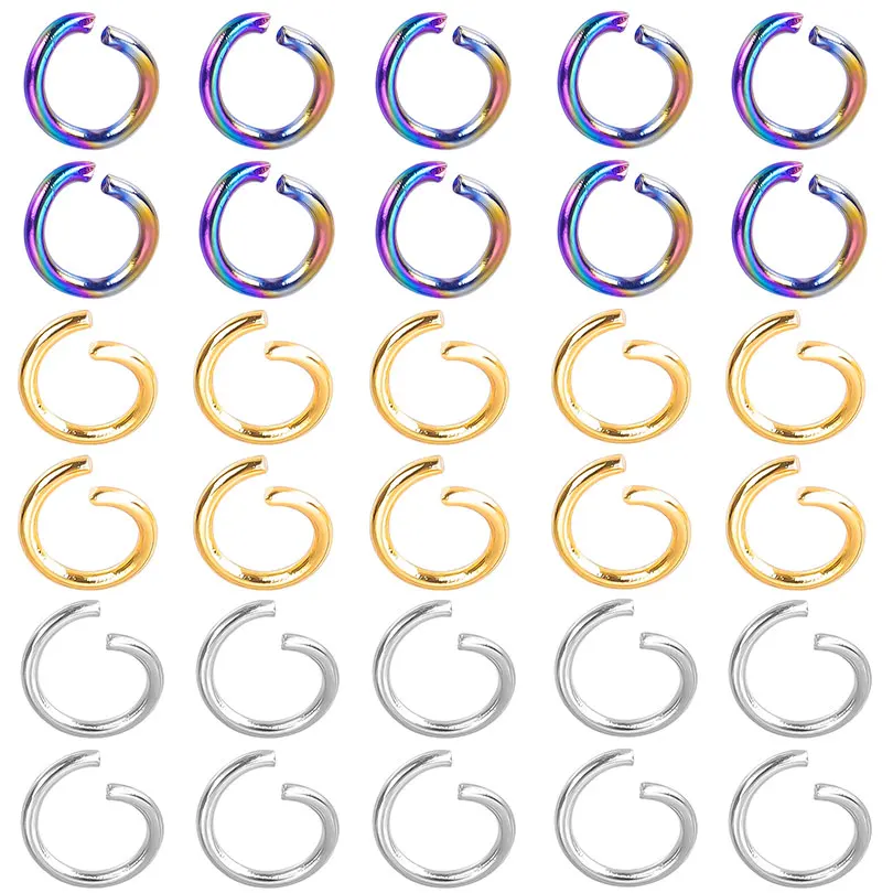 100pcs/Lot Metal Split Ring Stainless Steel Open Jump Rings For Jewelry Making Supplies DIY Necklace Earring Bracelet Connectors