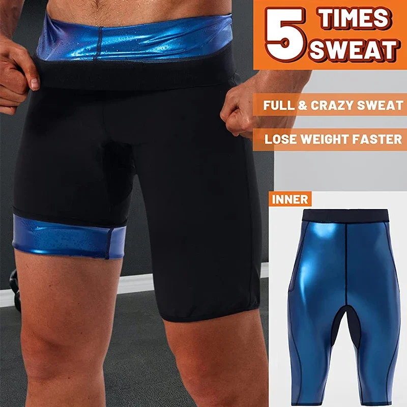 

Mid-Thigh Pants Polymer Fitness Body Shaper Breathable Mesh Crotch Workout Fat Burn Shapewear