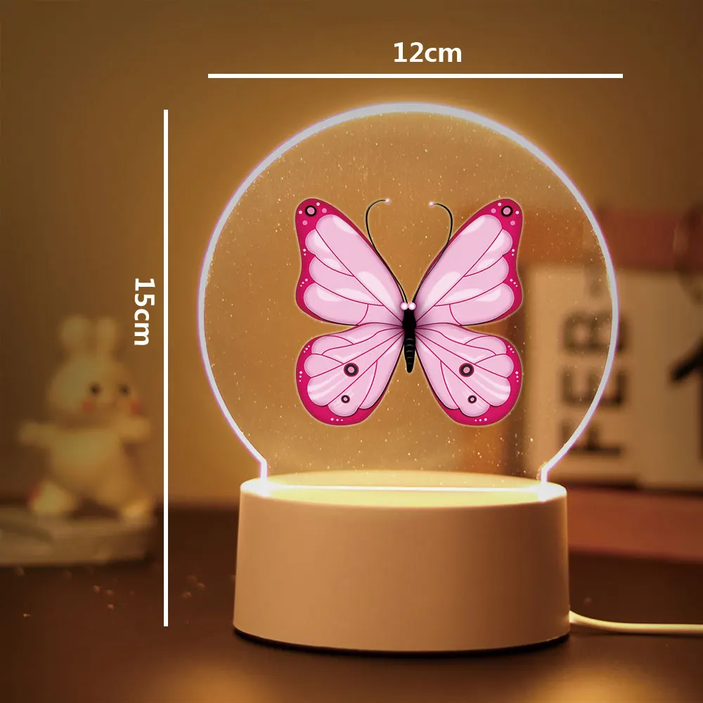 Beautiful butterflies 3d Illusion Night Lamp for Table Desk Decor Boys Girls Birthday Gift