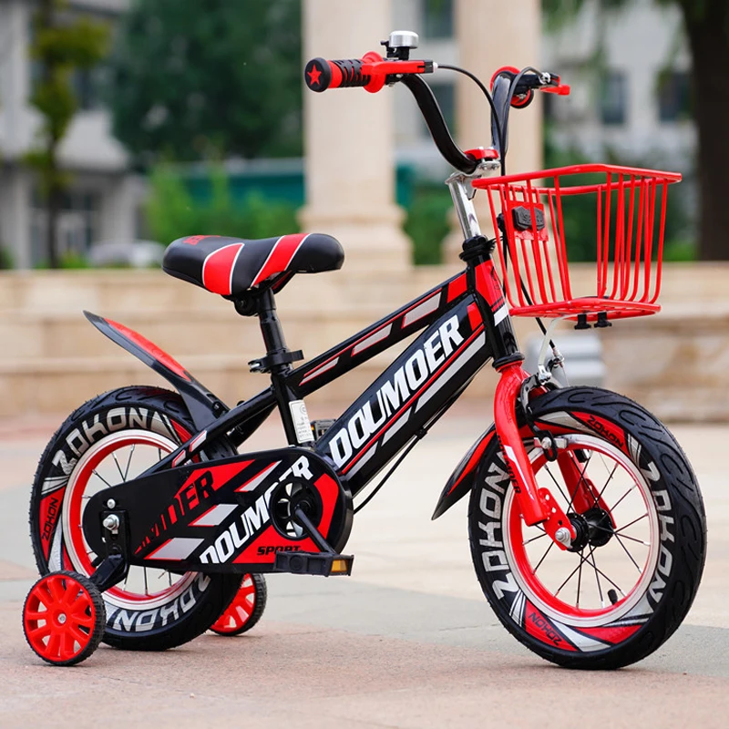 

12 14 16 18 Inch Girls Toddler Bicycle Carbon Steel Frame Children's Kids Bicycle with Flashing Light Training Wheels