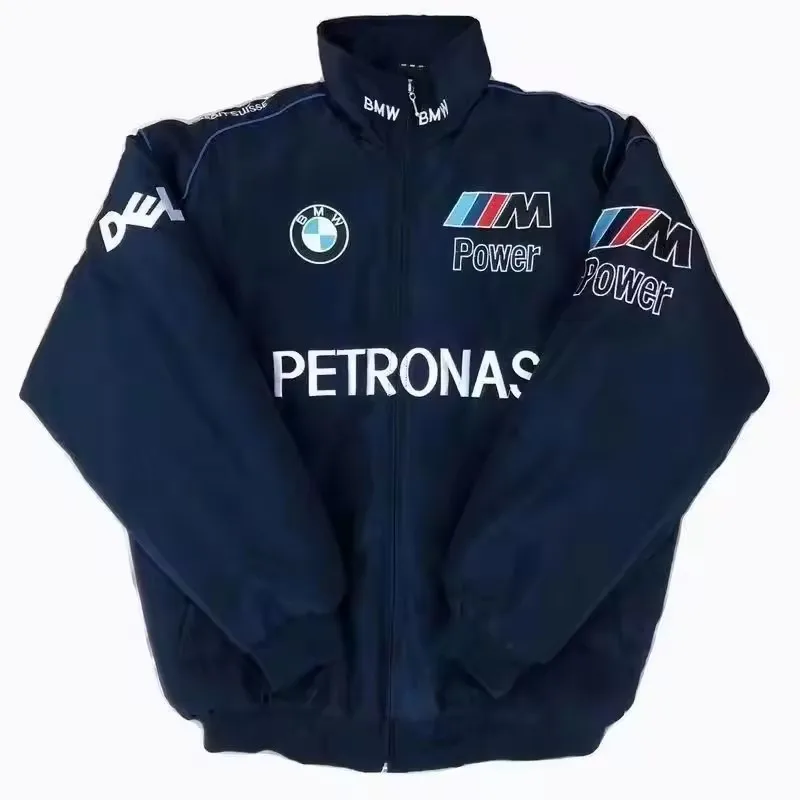 Uniforme del equipo de carreras BMW F1 - Abrigo informal de primavera/otoño para hombre - Tela de punto - Conjunto resistente al viento - Chaqueta de motocicleta - Abrigo de moda