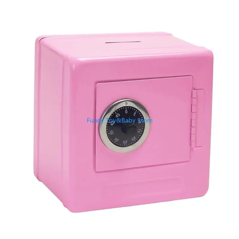 Box in contanti bloccaggio in metallo con 2 Access Coin Hole Money Institution for Kids Financial Education Toy Gift C90B