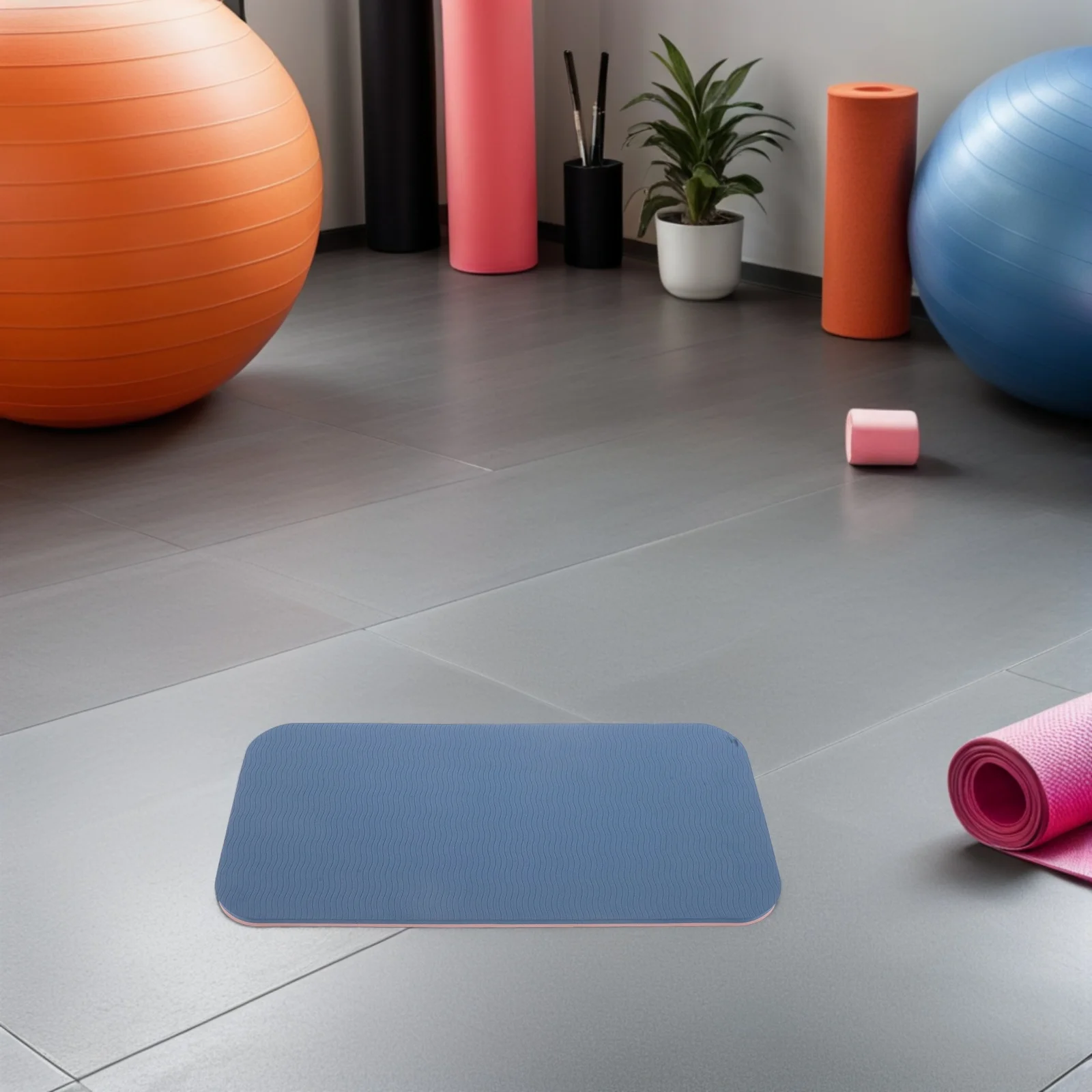 

2pcs Yoga Mat: Thick Nonslip Exercise Cushion For Knee Wrist Elbow Forearm Protection Portable Fitness Floor Pad Tpe Durable