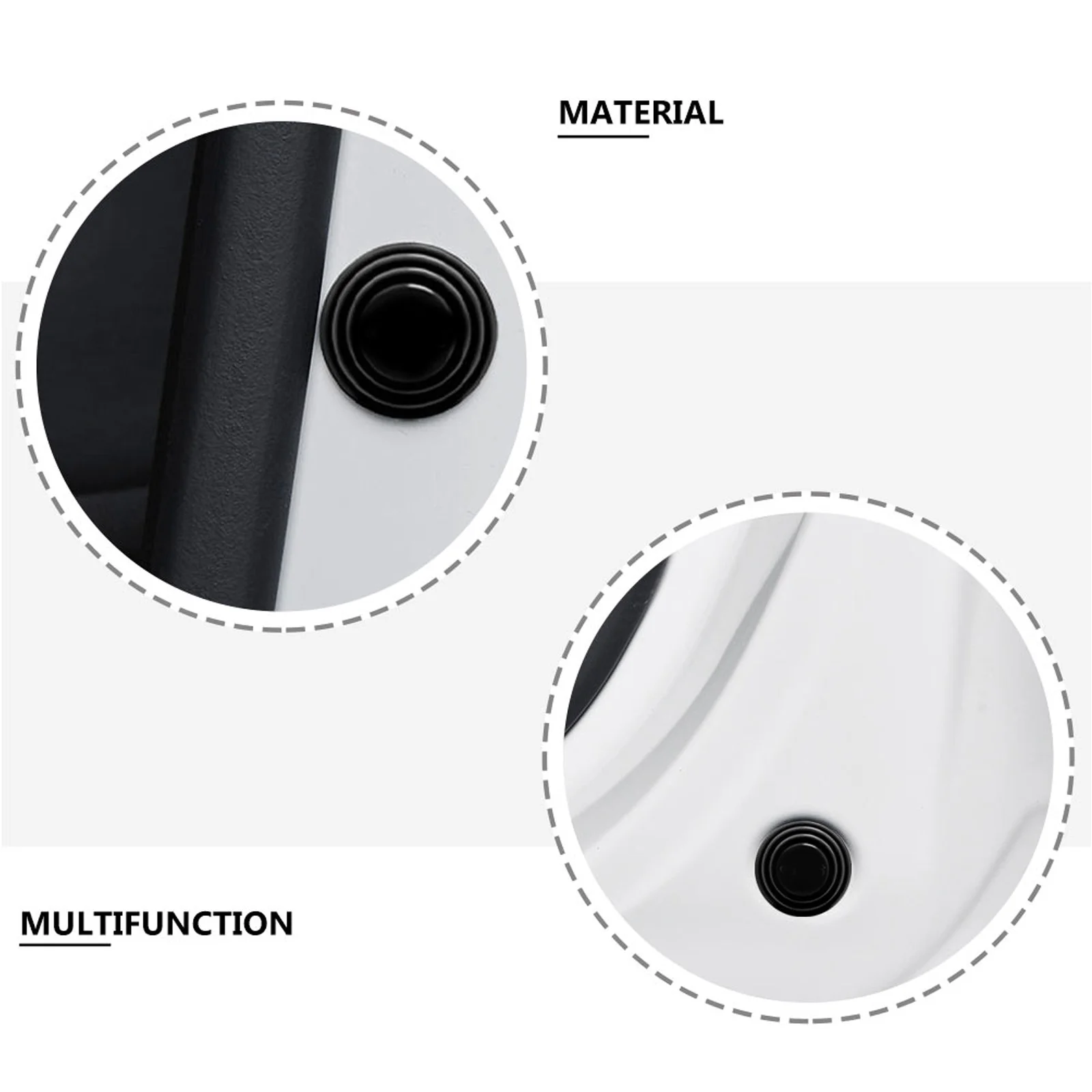 

12 Pcs Absorbing Rubber Pad Door Protectors Waterproof Strong Adhesive Car Door Anti Collision Sticker Protective