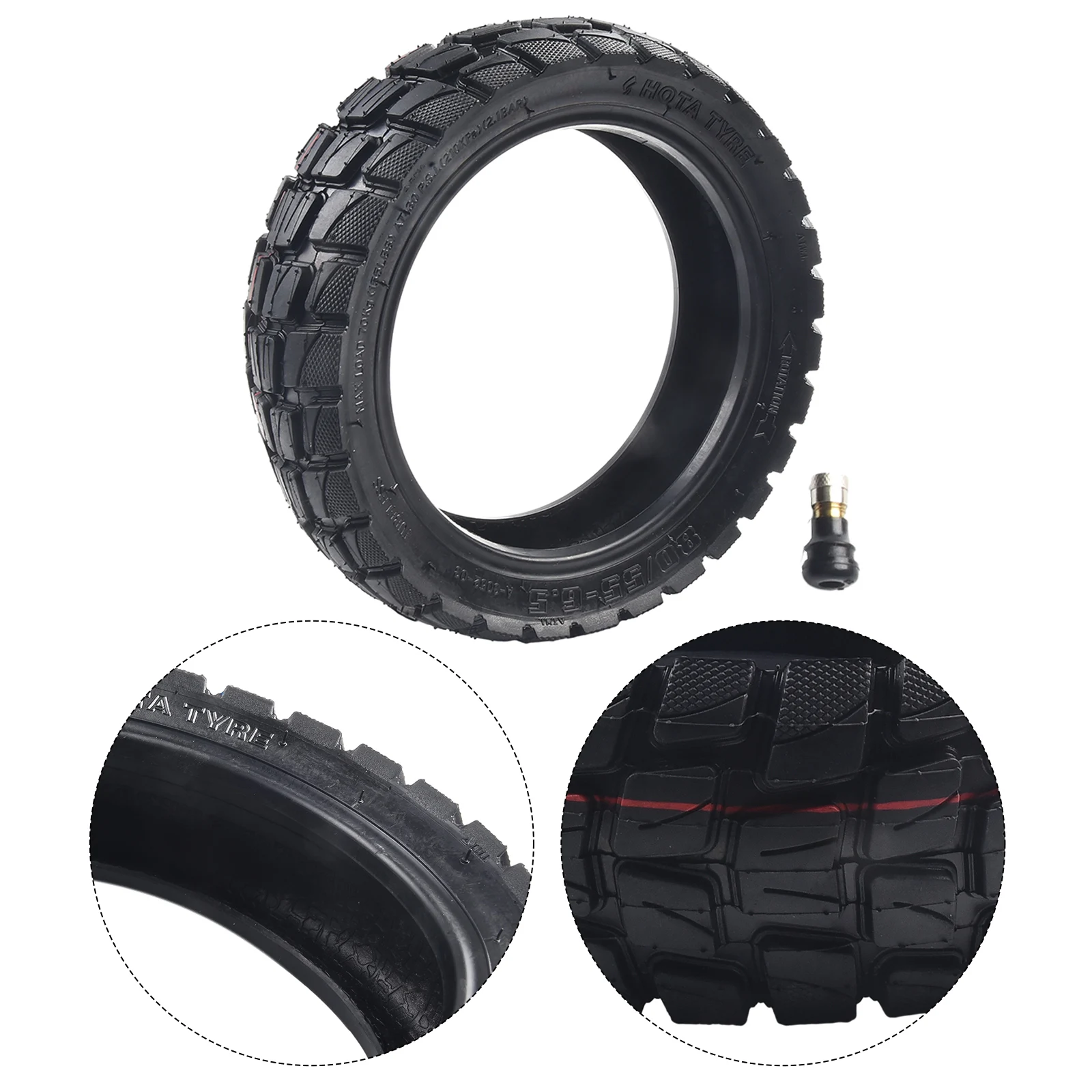 

Outdoor Sports Off-road Tire Tubeless Wearproof With Gas Nozzle 10 Inch Model Parts Replacement Rubber Accessories