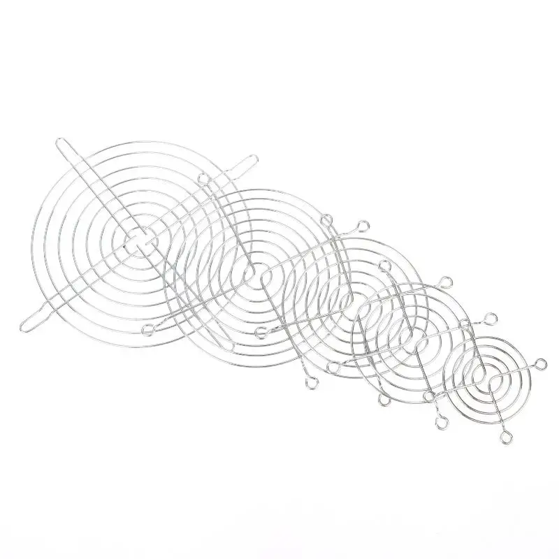 5 Stück Multi-Größen Kühlerventilator-Gitter Metall-Eisengitter 60-150mm für PC-Gehäuse Server-Lüfter Staubschutz – Detail 6