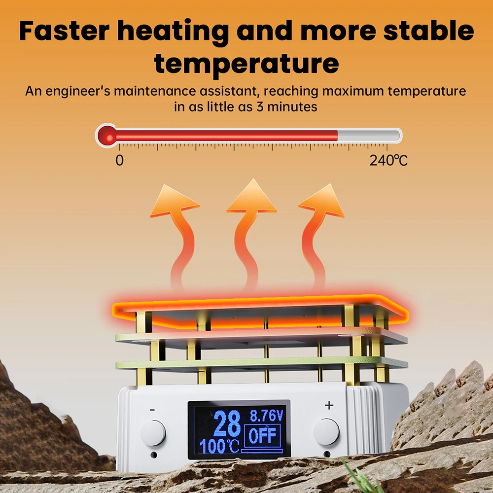 Mini digitaal soldeerstation met constante temperatuur, verstelbaar verwarmingskussen PD65W 20V draagbaar type C lasgereedschap