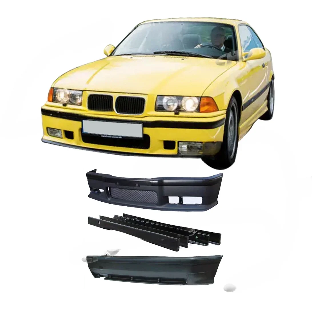 

New M3 Style Car Model Body Kit For BMW E36 1990-1998 E36 M3 Front Bumper Side Skirt Rear Bumper