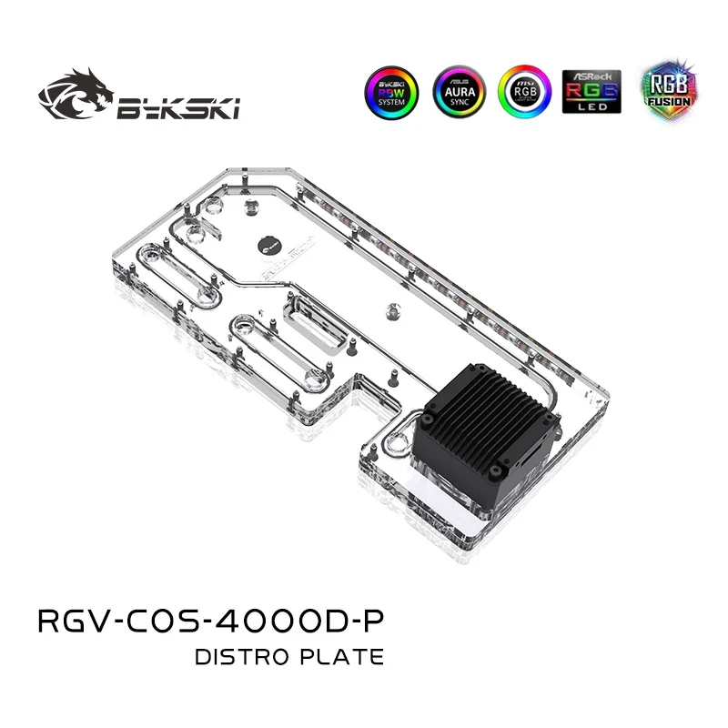 

Bykski Distro Plate for Corsair 4000D Case,Water Cooling Loop Build Tank Support DDC Pump,Acrylic Reservoir,RGV-COS-4000D-P