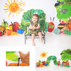 Mister Hungry Caterpillar Backgrounds Kids Adult Photography Props Child Baby Children's Painting Decors Studio Photo Backdrops