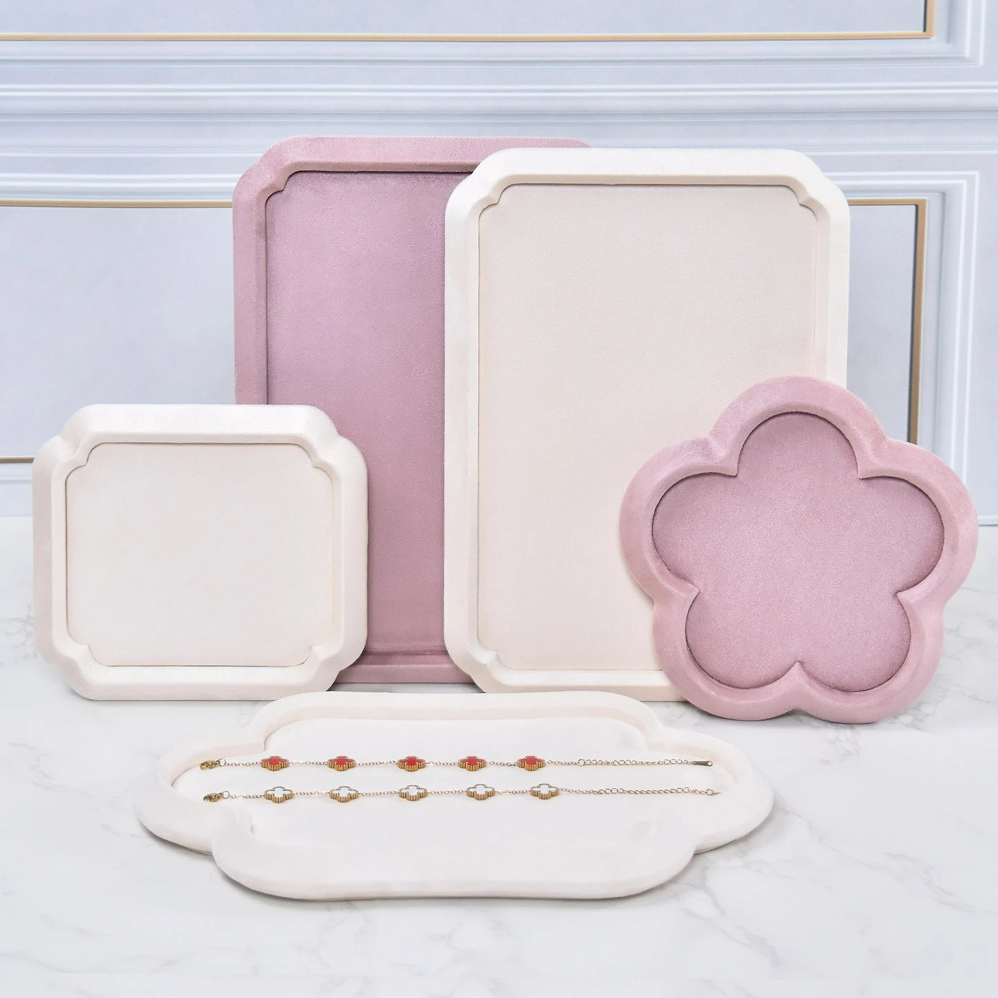 Jewelry display tray, necklace, bracelet, glasses, stationery display props, jewelry storage, viewing tray