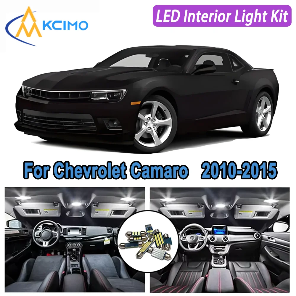 

KCIMO For Chevrolet Camaro (2010-2015) Premium Bright LED Interior Dome Map Trunk Light Kit Car Led Lamps Canbus Car LED Lights