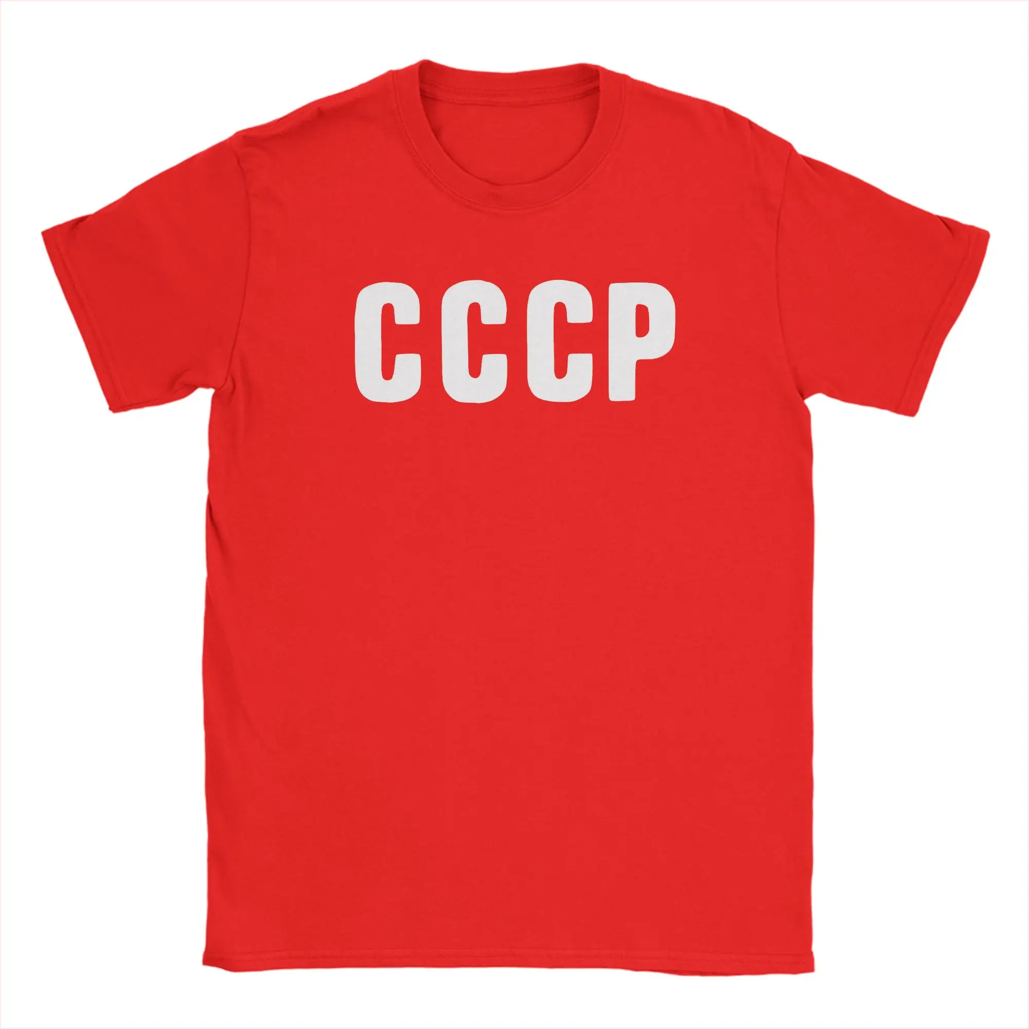 Men's Soviet Union National Team Retro CCCP T-Shirts  100% Cotton Tees Summer Streetwear Short-Sleeved T-Shirt O Neck Tee Shirt