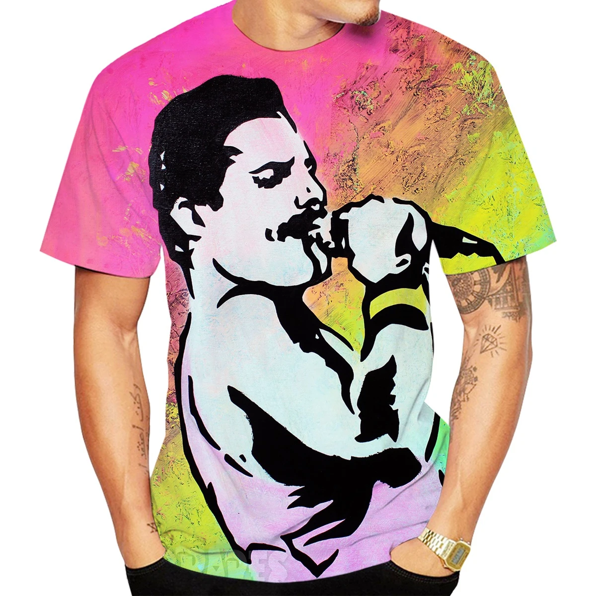 Summer short sleeve 3d print t shirt men Freddie mercury street fashion tops men women tee