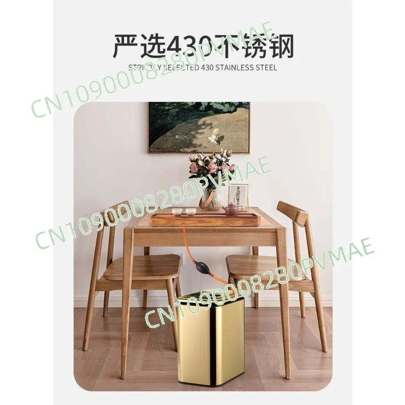 Smart Induction Tea Residue Bucket - Metal Push-Pull Lid Integrated Drain Bucket for Kung Fu Tea Home Office