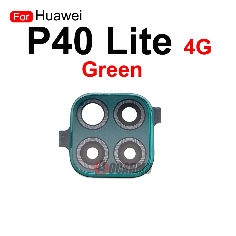 1Pcs Back Camera Lens With Frame Black Green Pink Replacement Parts For Huawei P40 Lite 4G 5G