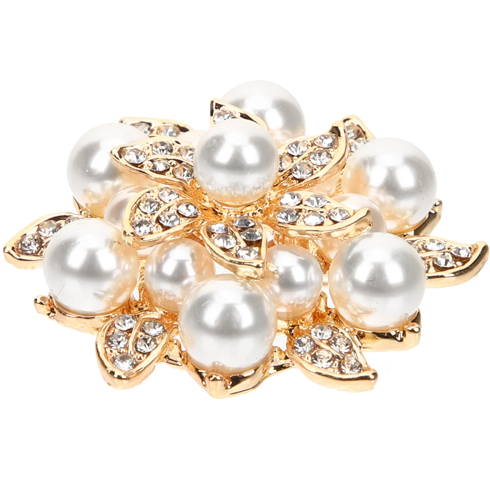 

Double Layer Leaf Lapel Pin Flower Brooch For Women Suit Scarf Hat Shawl Rhinestone Pearl Clothes Ornament Metal Pin Gift