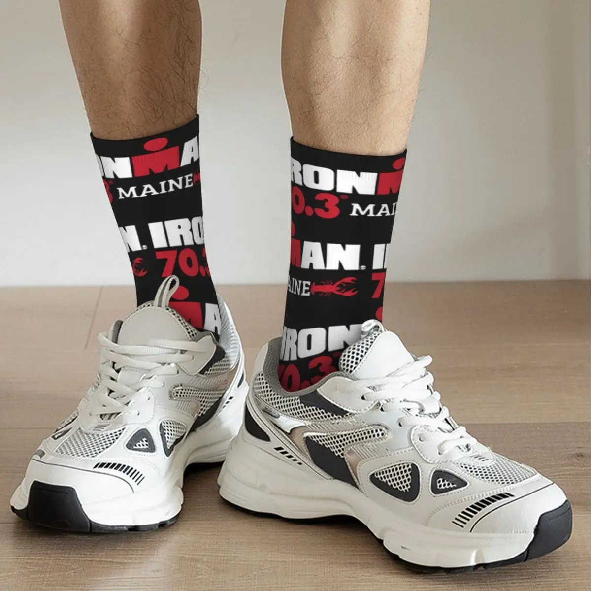 Calcetines antideslizantes para hombre y mujer, medias de poliéster con logotipo para deportes extremos, triatlón, Hip-hop, para monopatín, natación, bicicleta, correr