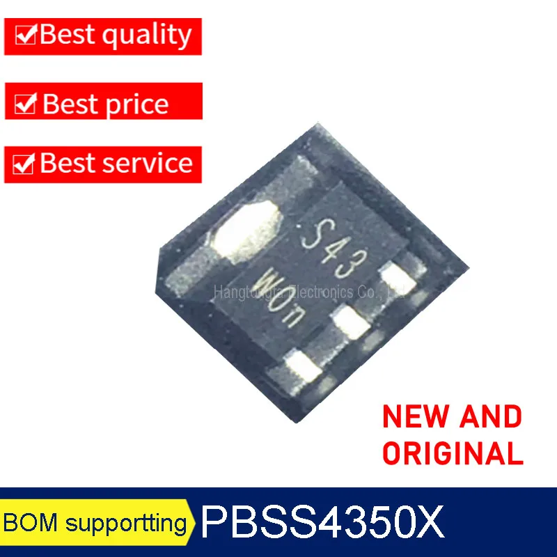 Original PBSS4350X PBSS5350X Marking S43 S46  SOT-89  PNP 50V 3A A REEL   SMD Triode NEW