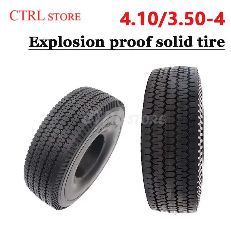 4.10/3.50-4 electric scooter solid tire 4.10-4 3.50-4 non pneumatic explosion-proof tire for 3 wheeled scooterelectric bicycle