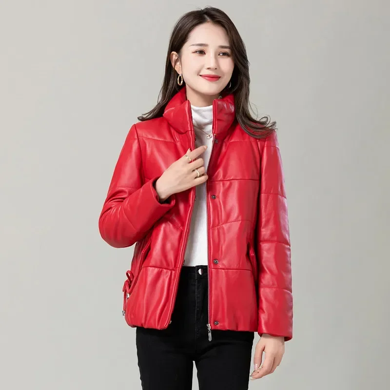 Tajiyane Genuine Leather Jacket Women Winter Warm Cotton Jackets for Women Real Sheepskin Short Coat Casual Chaqueta Cuero Mujer