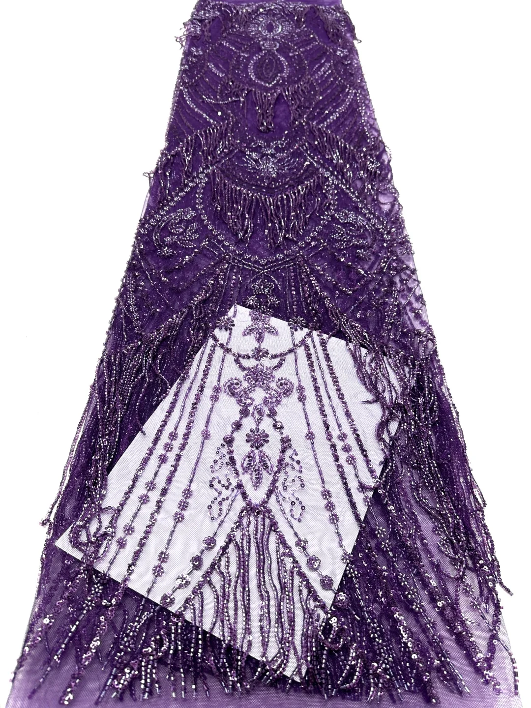 Luxuriöser Afrikanischer Perle – Embroidery Net Fabric Bewertung und Preis