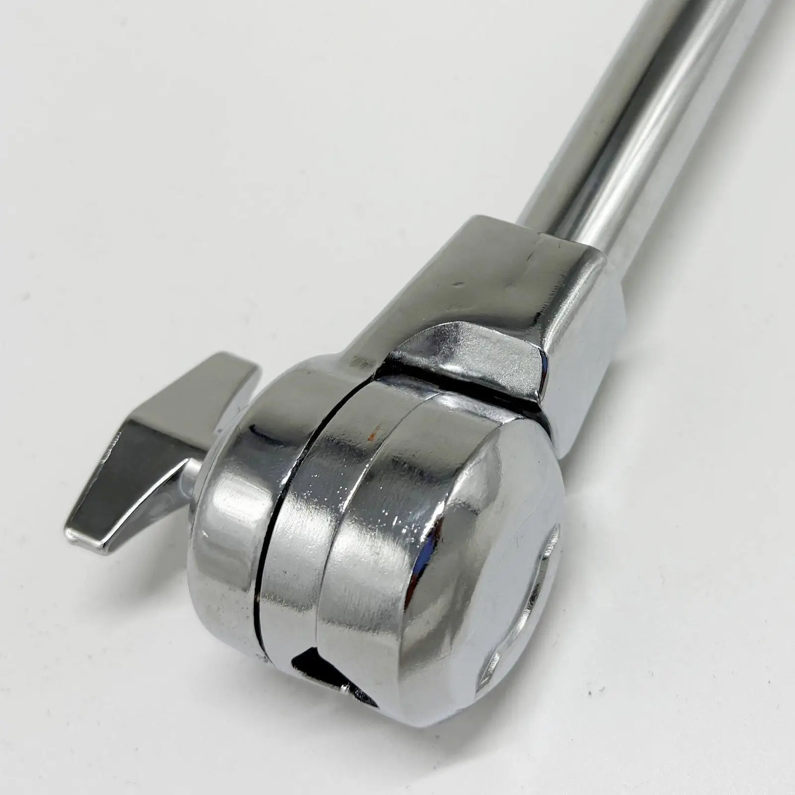 Cymbal Holder with Clamp Double Plated Zinc Alloy Rugged Extension Arm Percussion Accessory for Tight Drum Layouts