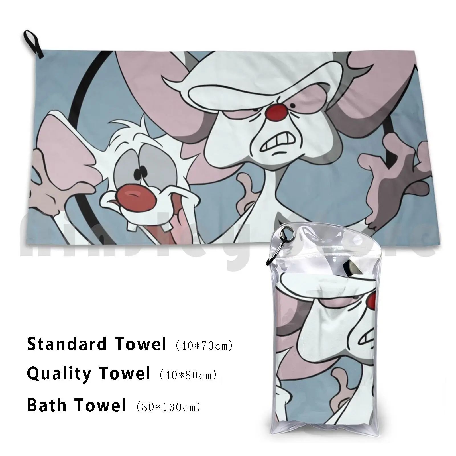 Pinky And The Brain Custom Towel Bath Towel Pinky The Brain Brain Pinky And The Brain 90s Nostalgia Cartoon