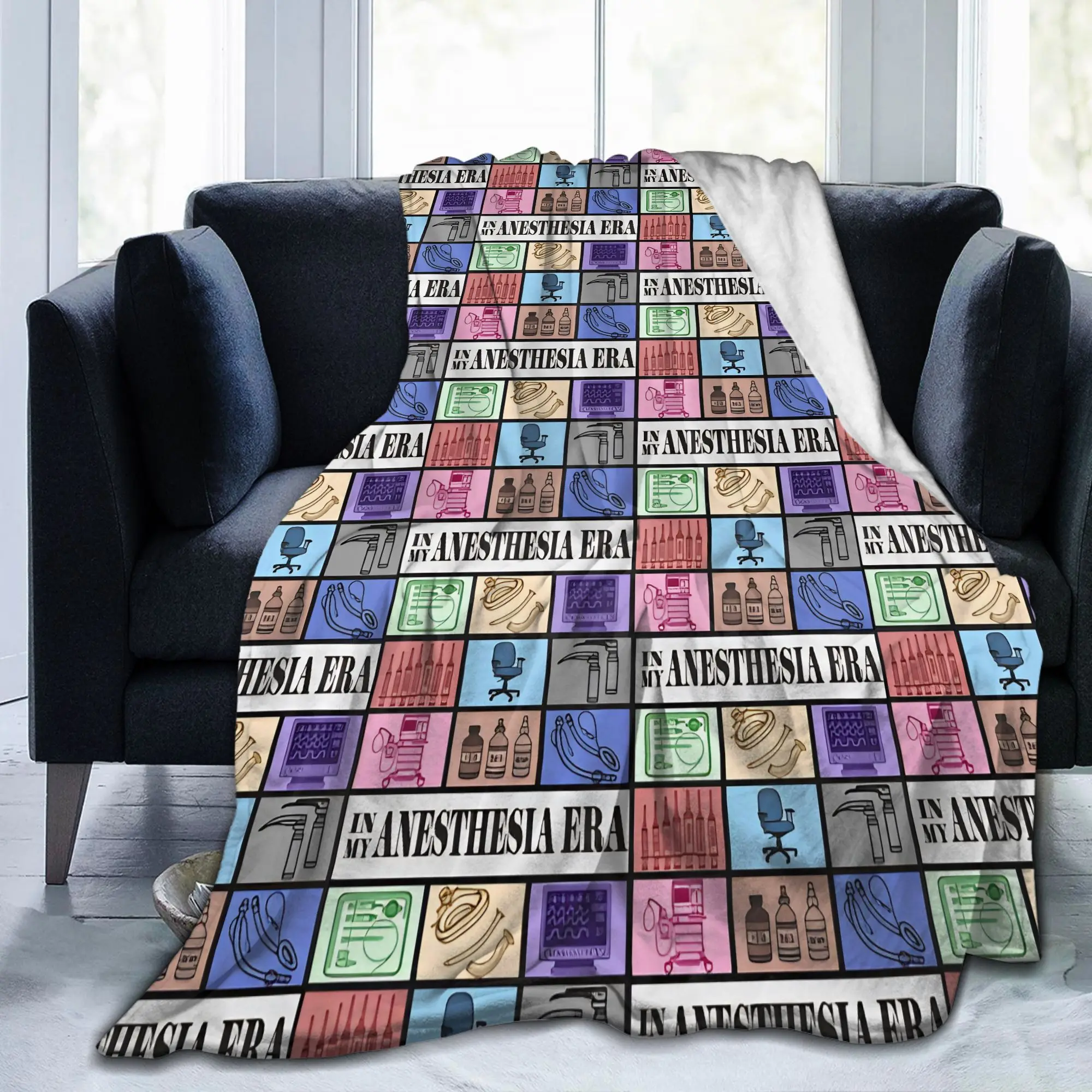 Anesthesia Anesthesiology Medical Blankets Anesthetist Flannel Bedding Throw Blanket Bed Sofa Printed Gift Portable