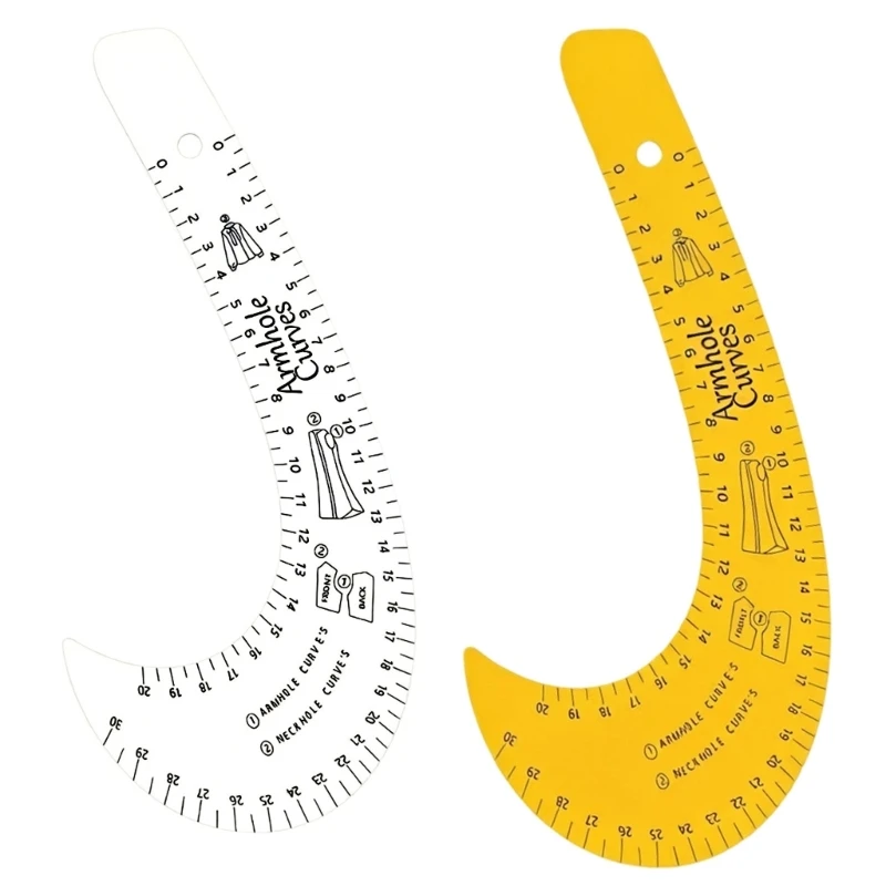 652F Tailoring French Curved Ruler With Clear Measurement Marking for Armhole Drafting