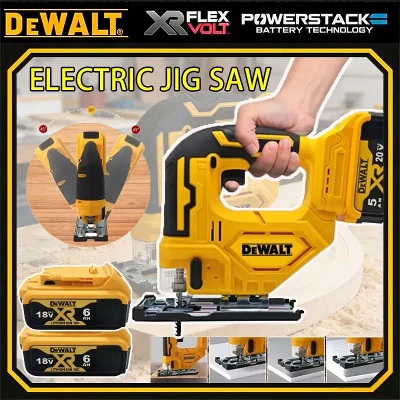 

Бесщеточная аккумуляторная электрическая лобзиковая пила Dewalt, портативный многофункциональный регулируемый электроинструмент для деревообработки