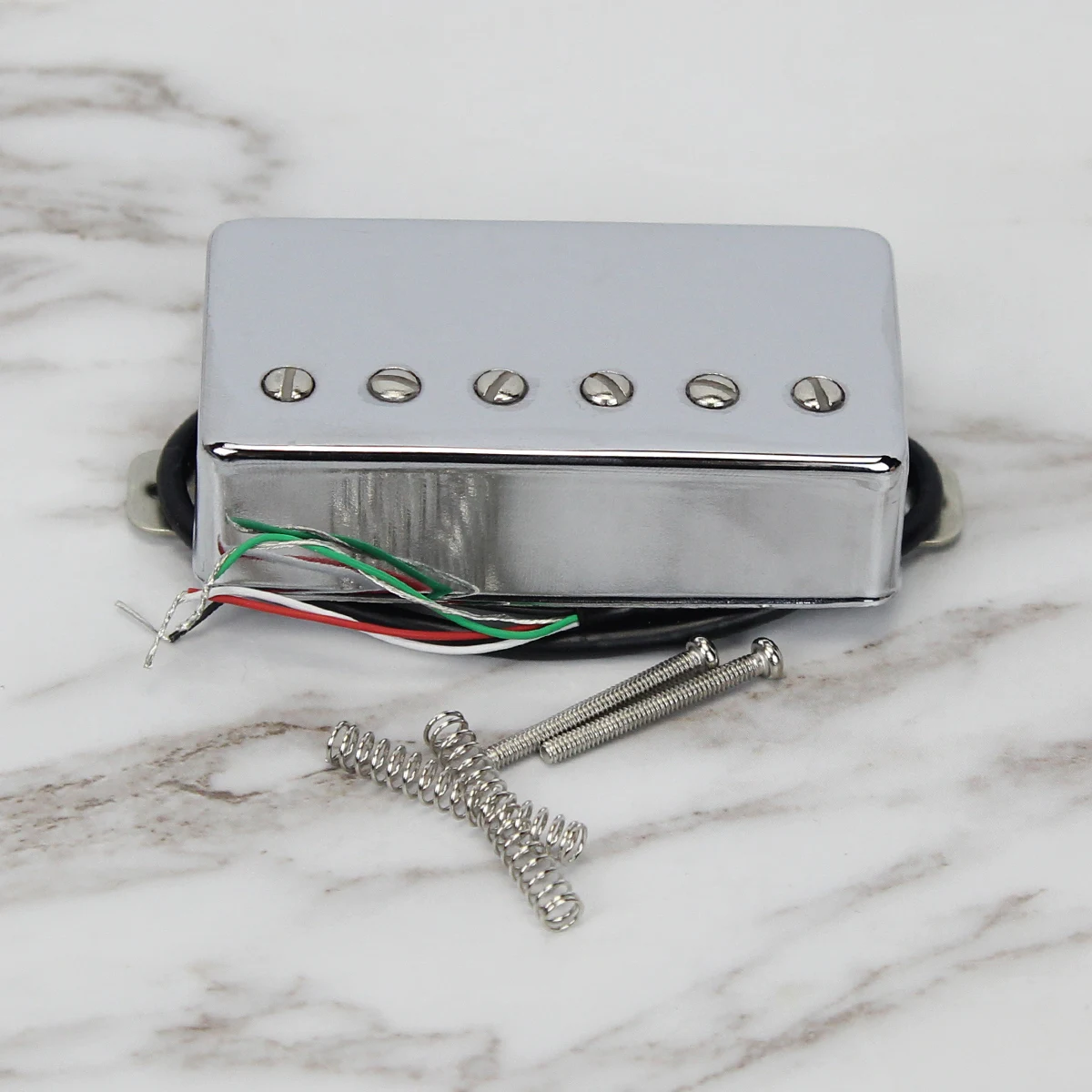 FLEOR-JEHumbucker électrique en céramique LP, col et pont 514-up, chrome, 4 fils