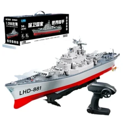 New 23.6inch 1:390 Scale Rc Battleship Warship Boats Large Rc Ship Electric Simulation Battle Military Game Toy Children Gift