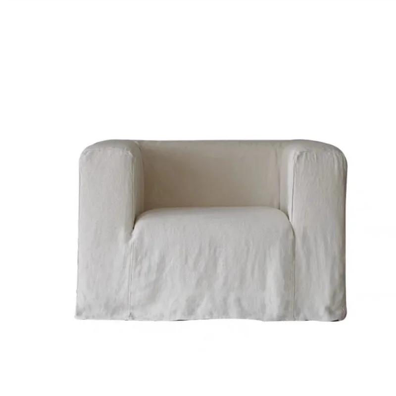 

Nordic wabi-sabi style single sofa, removable and washable cotton and linen bed and breakfast apartment