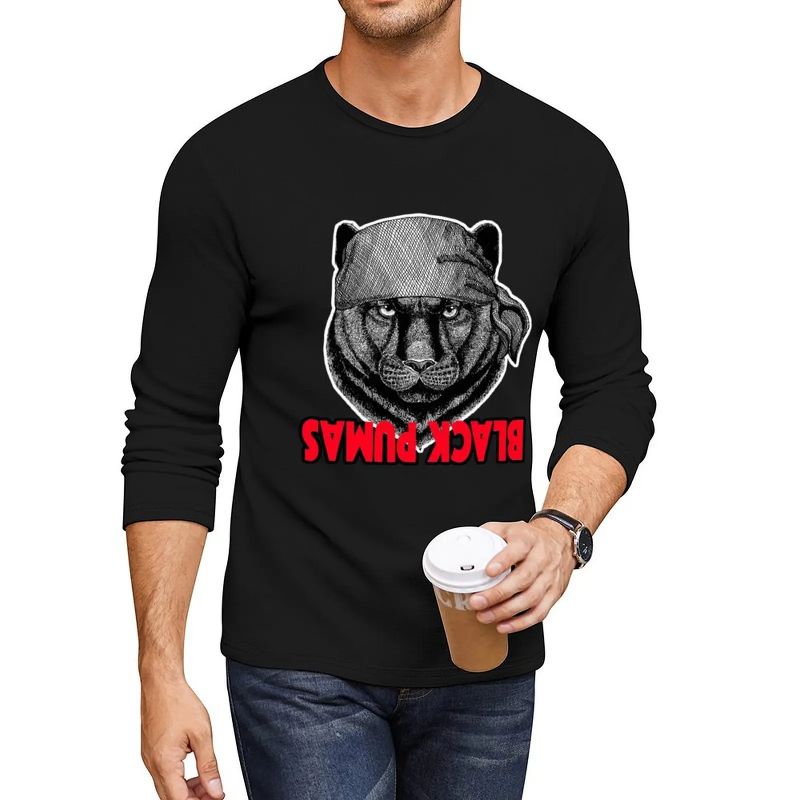 

Black Pumas group music American psychedelic soul tour favorite Long T-Shirt black t shirts Blouse sweat shirts t shirts for men