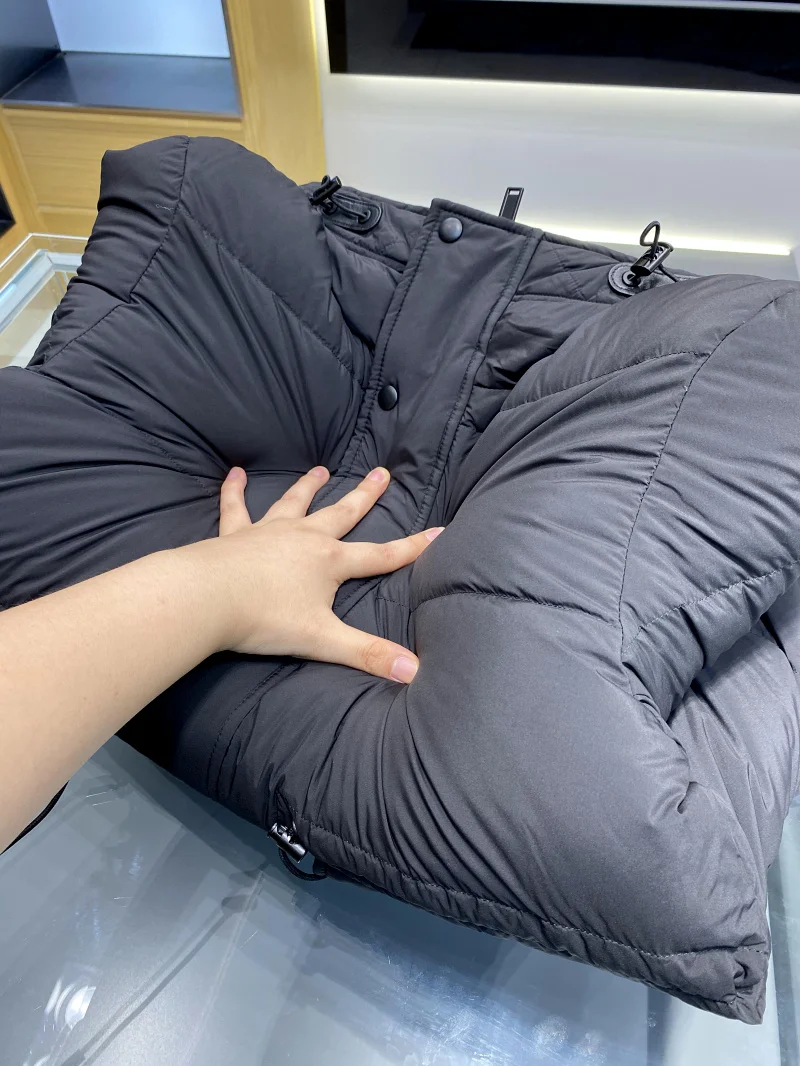 高断熱ホワイトデュダウンパファージャケットメンズ暖かいミッドレングスのフード付きアウターウェアファイオンアーバンカジュアルスレ