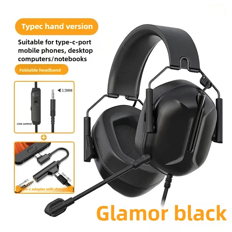 

Wauer X9 Foldable Headphones 3.5/7.1 Dual Channel Stereo HD Microphone Noise Cancelling Wireless Aluminum Alloy Headphones