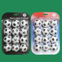 12Pcs Soccer Balls Toy Classic Table Top Soccer Game Balls Standard Football Mini Black and White 36mm Tables Soccer Balls