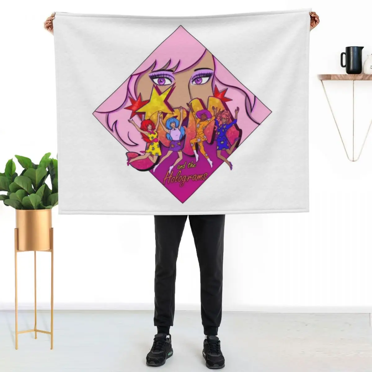 Jem and the Holograms - Jump! Throw Blanket Luxury St halloween Blankets Sofas Of Decoration Soft Beds Soft Large Blankets