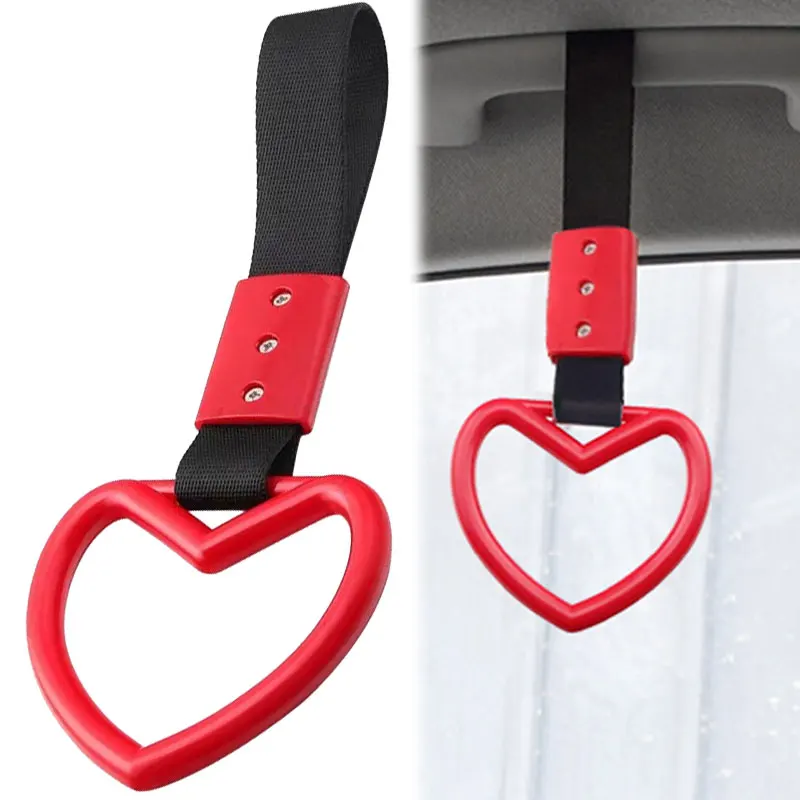 1pc Train Bus Handle Hand Strap Drift Charm Strap Drift Auto Accessories Car Styling car heart straps front tow hook