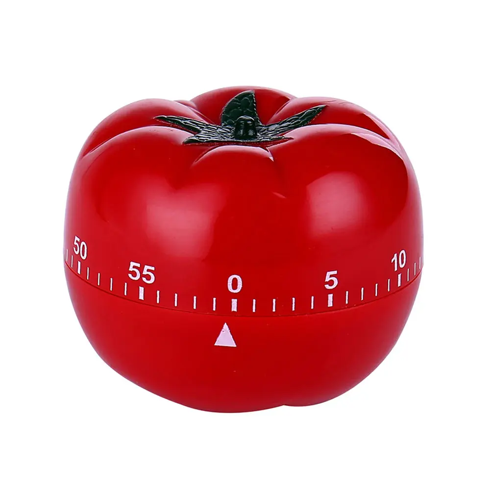 Large Size Tomato Shape Mechanical Kitchen Timer Household Countdown Timer Manual Cooking Timekeeper Kitchen Reminder Loud Alert